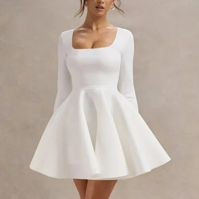 Sally שמלת מיני לבנה