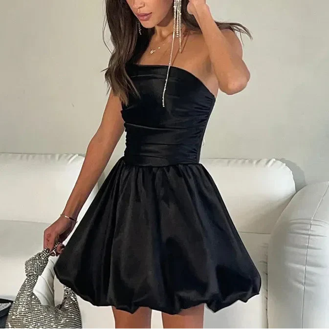 Fabian שמלת מיני סטרפלס עם חצאית נפוחה