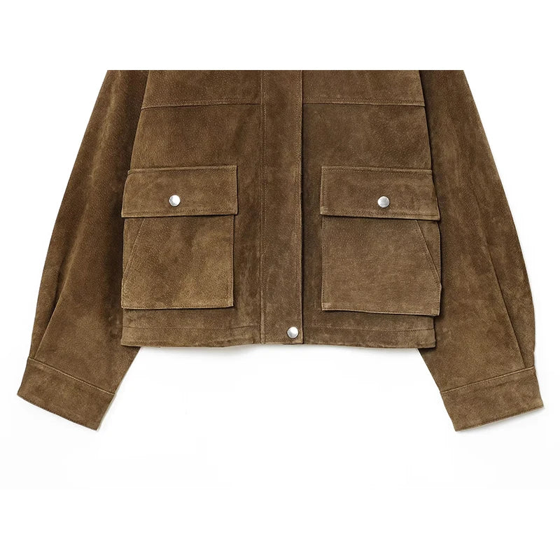 מעיל דמוי עור אופנתי - יינקי