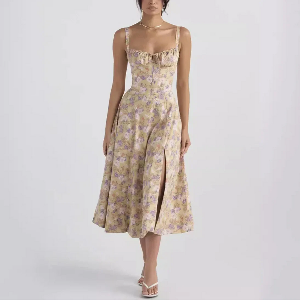 Colon שמלת קיץ פרחונית אלגנטית