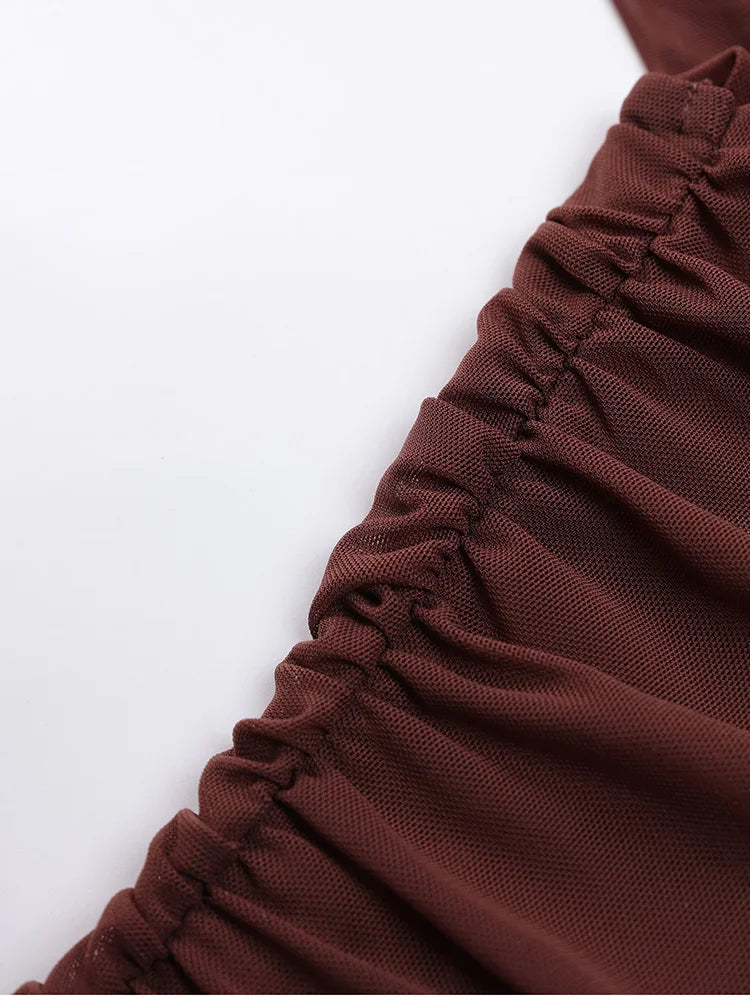 Perez שמלת מקסי מחטבת אלגנטית