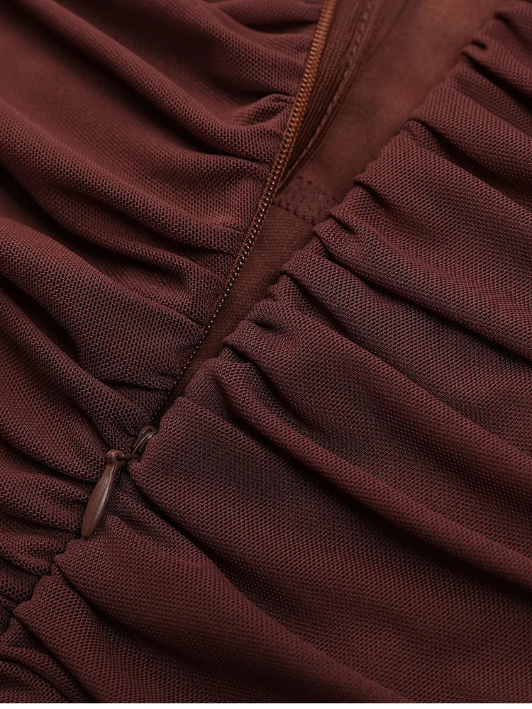 Perez שמלת מקסי מחטבת אלגנטית