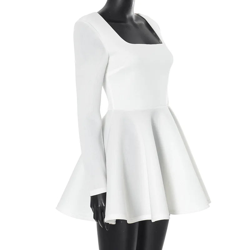 Sally שמלת מיני לבנה