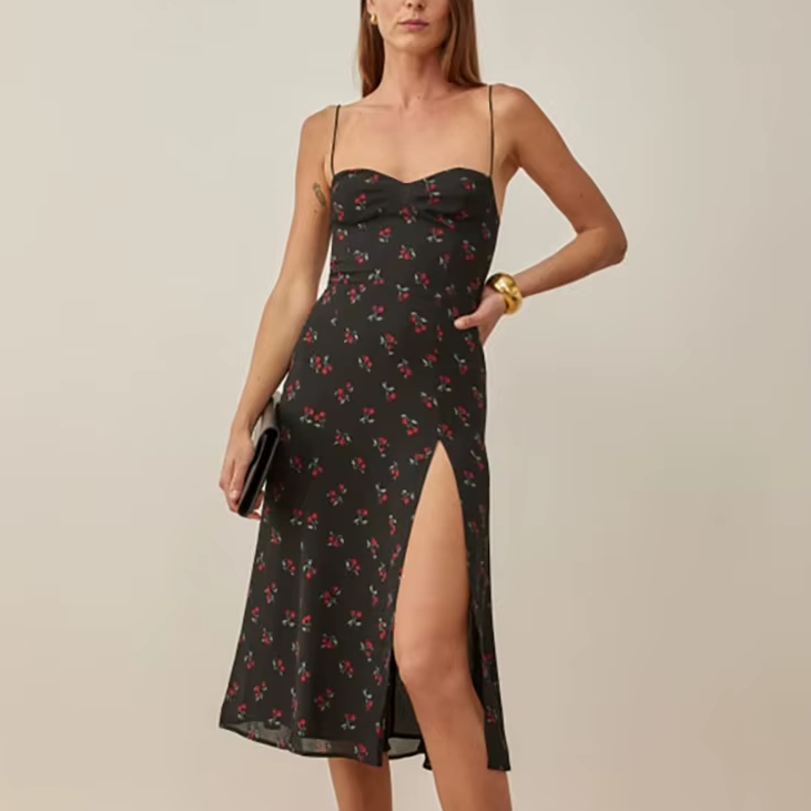 Kaylee שמלת מידי עם שסע