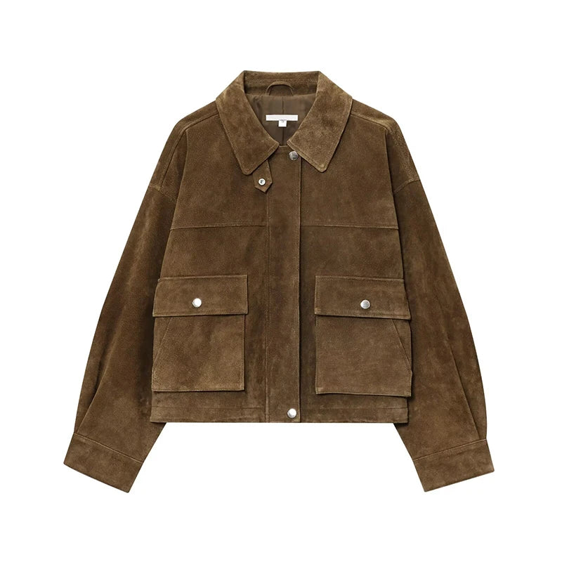 מעיל דמוי עור אופנתי - יינקי