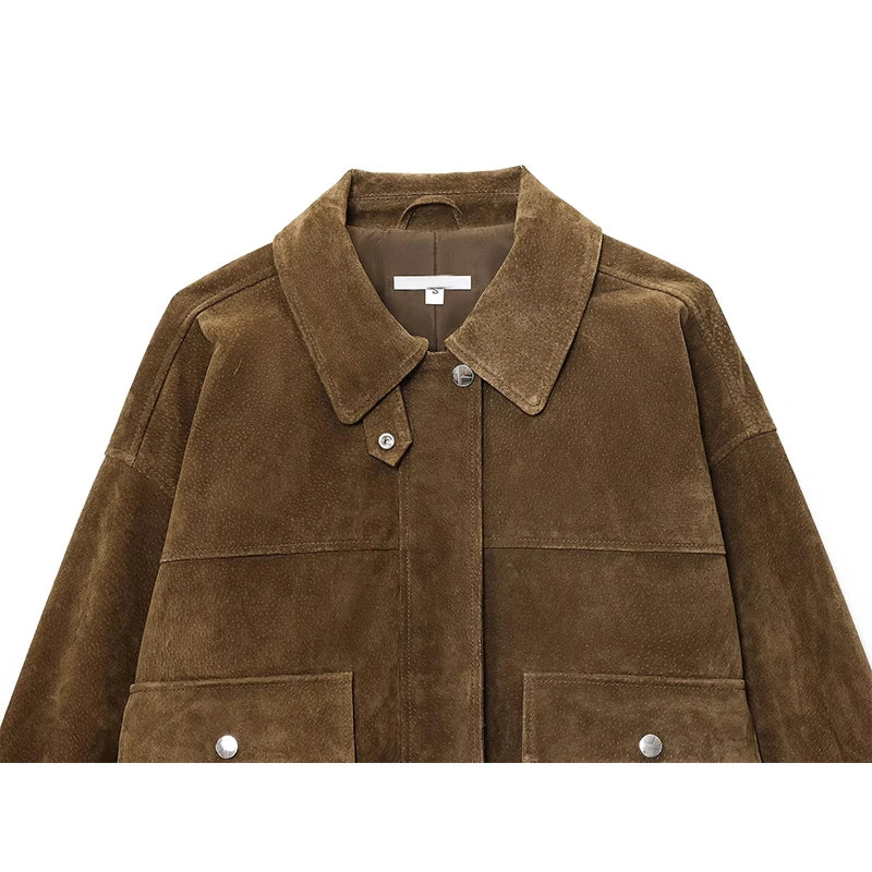 מעיל דמוי עור אופנתי - יינקי