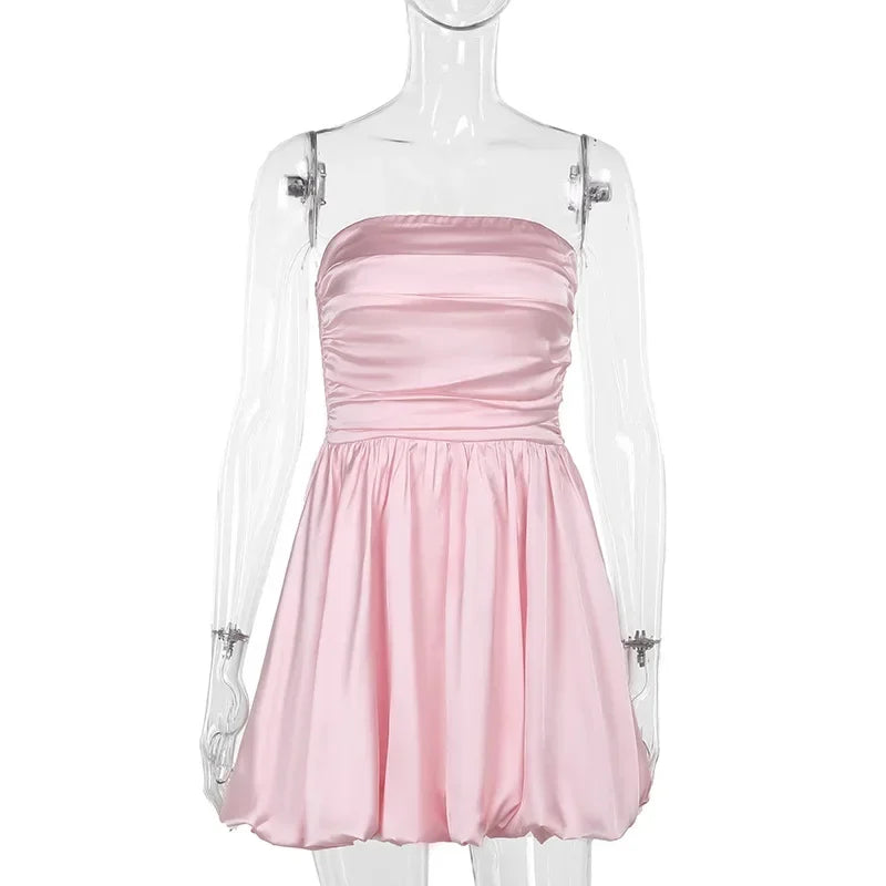 Fabian שמלת מיני סטרפלס עם חצאית נפוחה