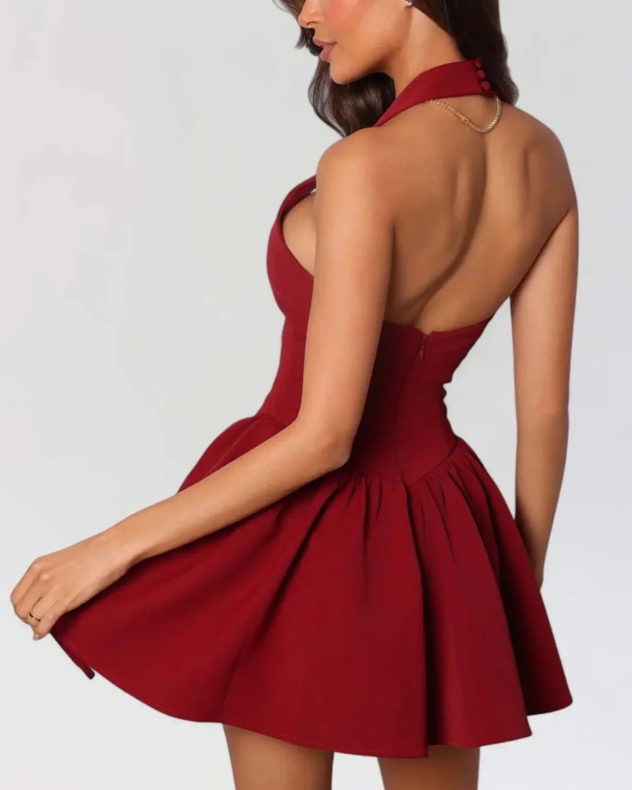 Ayla שמלת מיני קולר מחמיאה